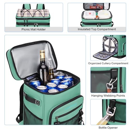 Hulongo 30L Large Waterproof Leakproof Cooler Backpack for Men & Women